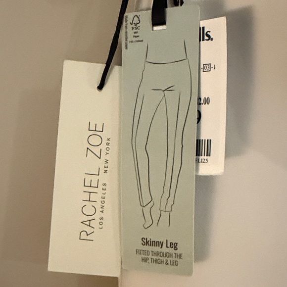 NWT Rachel Zoe Elegant Cream Trousers Hi-Rise Slim Leg Size 6 - Picture 3 of 4